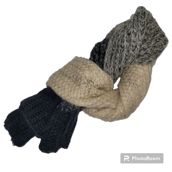 Blue Hombre Knit Scarf 91" X 11" - Picture 5 of 5